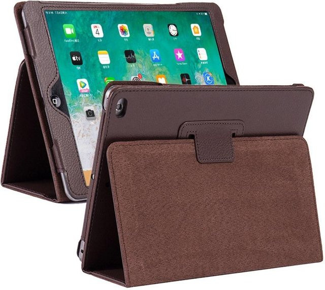 Flip-Hülle aus PU-Leder für iPad 2 3 4 und iPad Mini 4 sowie iPad Air 13 (2024-2026) in Braun - Bild 1