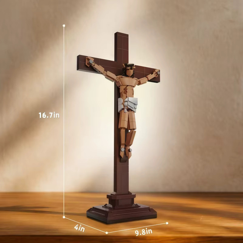 CACO BLOCKS Modell der Kreuzigung Jesu, MOC-Bausteinset, christliche religiöse Dekoration, ab 8 Jahren - Bild 4