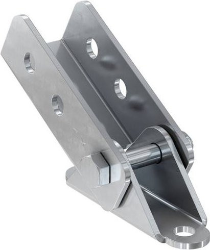 Fischer VB gvz Schienenfuß aus verzinktem Stahl in Silber, 5er-Pack - Bild 1