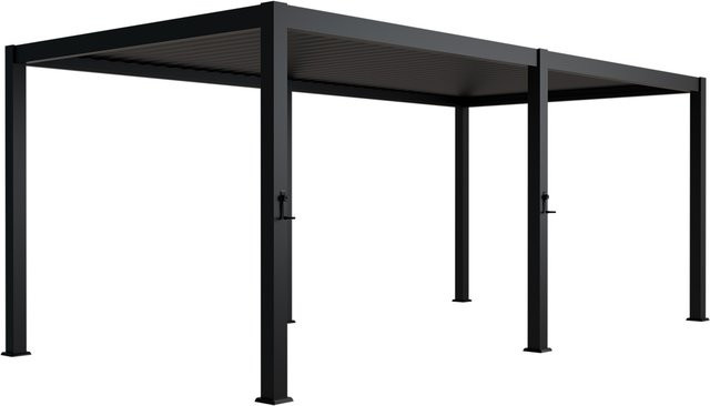 Juskys Pergola Lamellendach Tahiti Terrassenüberdachung aus Stahl in Anthrazit B: 5,9 m, T: 3 m - Bild 1