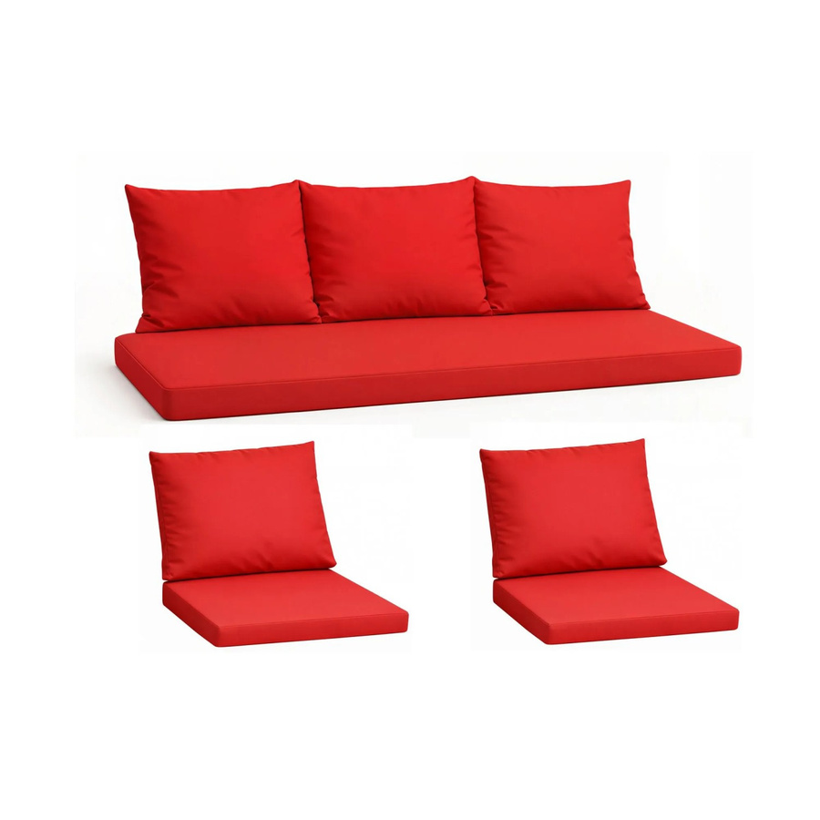 Setgarden Komfort Gartenloungekissen Set in Rot für Technorattan-Möbel, 1-teilig, B: 150 cm, T: 50 cm - Bild 2