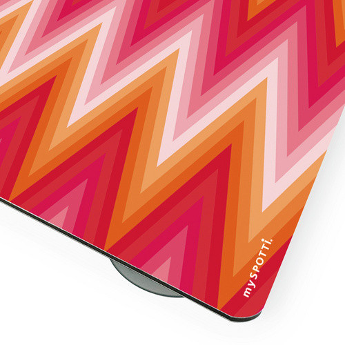 mySPOTTI Mini-Spritzschutz Zickzack Pink/Weiß aus Aluverbund B: 59,0 cm, H: 41,0 cm - Bild 2