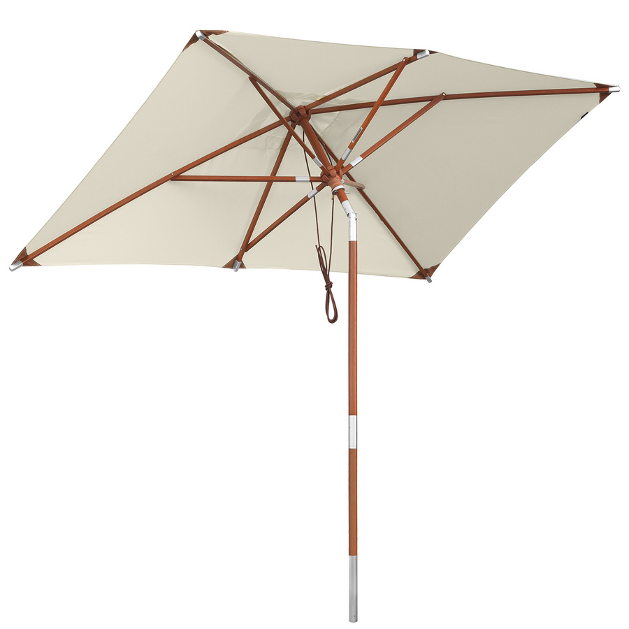 anndora Sonnenschirm eckig knickbar Natural in Beige mit Aluminiumgestell und UPF 50+ Schutz, B/T: 250 x 150 cm - Bild 1