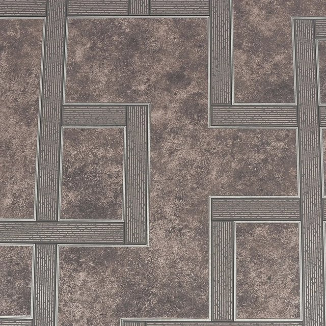 Boutique Luxury Vliestapete Gilded Greek Key in Smokey Quartz, geometrisches Art Deco Design, Farbe: Grau Anthrazit Braun, Breite: 52 cm, Länge: 10,05 m - Bild 1