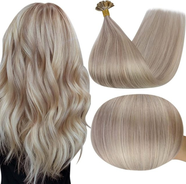 Full Shine Remy Keratin Brasilianische Echthaarverlängerungen, Balayage, U-Spitzen - Bild 1