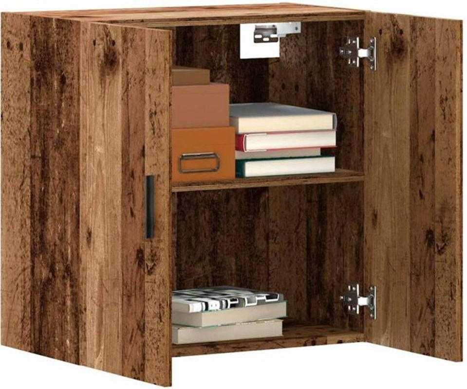 Wandschrank Vidaxl in Altholz-Optik Braun im Landhausstil aus Holzwerkstoff mit Drehtüren B/T/H: 60 x 31 x 60 cm - Bild 1