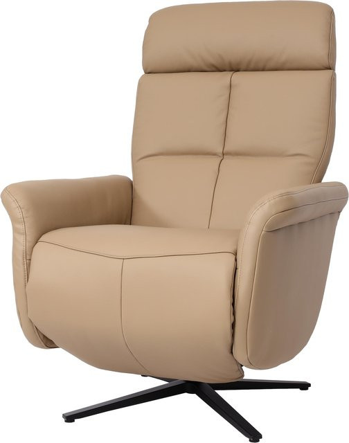 MCW Relaxsessel L10 aus Voll-Leder in Beige mit Liegefunktion und Drehfunktion - Bild 1