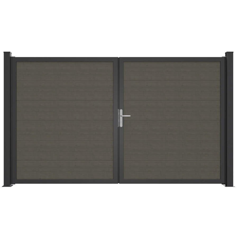 GroJa Tor BasicLine Nova 2-flügeliges Schwingtor in Grey Ash Cut, B: 300 cm, H: 180 cm - Bild 2