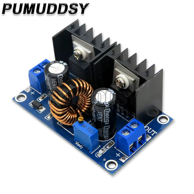 DC-DC Abwärtsspannungsregler XL4016E1 Modul XH-M404 Digital PWM Einstellbar 4-40V 8A 200W in Blau - Bild 2