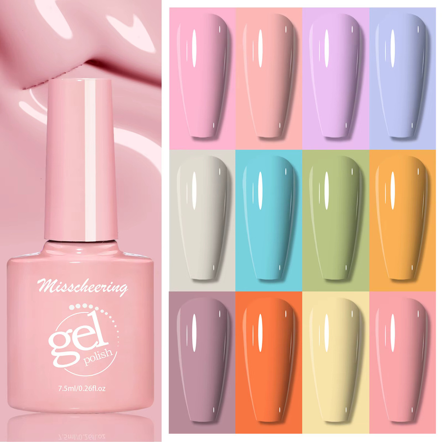 Misscheering Gel Nagellack, 12 Farben, Pastell, Glänzend - Bild 2