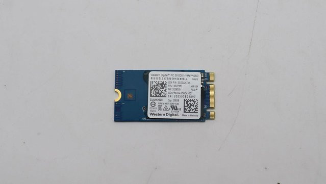 Lenovo SSD M.2 PCIe NVMe FRU 00UP681 mit 256 GB Speicherplatz in Blau - Bild 1
