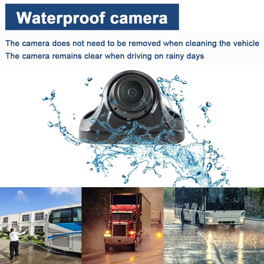 Carsanbo 360 Grad Panorama-System für Bus und LKW mit 1080P Full HD Rundumansicht-Kameras (Vorne, Hinten, Seite) und DVR-Aufnahme in Schwarz - Bild 3