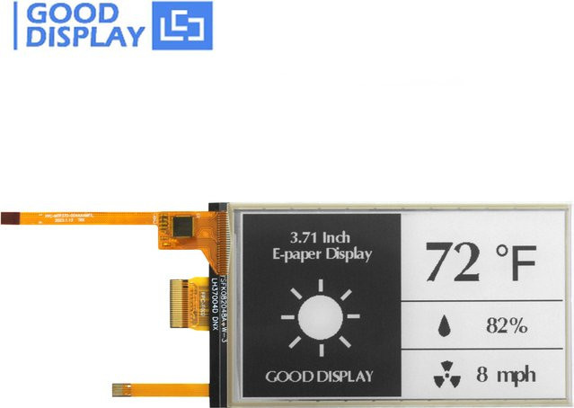 Goodisplay Frontlight E-Paper 3,7 Zoll SPI Touchscreen E-Ink Display Modul HAT Starter Kit für Raspberry Pi GDEY037T03-FT21 in Schwarz - Bild 1