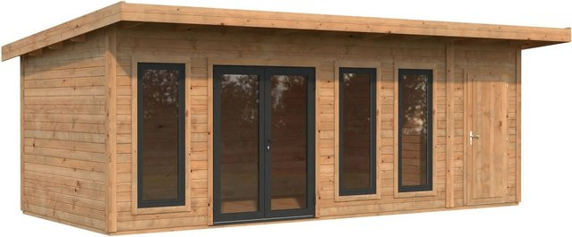 Palmako Holz-Gartenhaus Aurelia mit Pultdach in Hellbraun, B: 670 cm, T: 300 cm - Bild 1