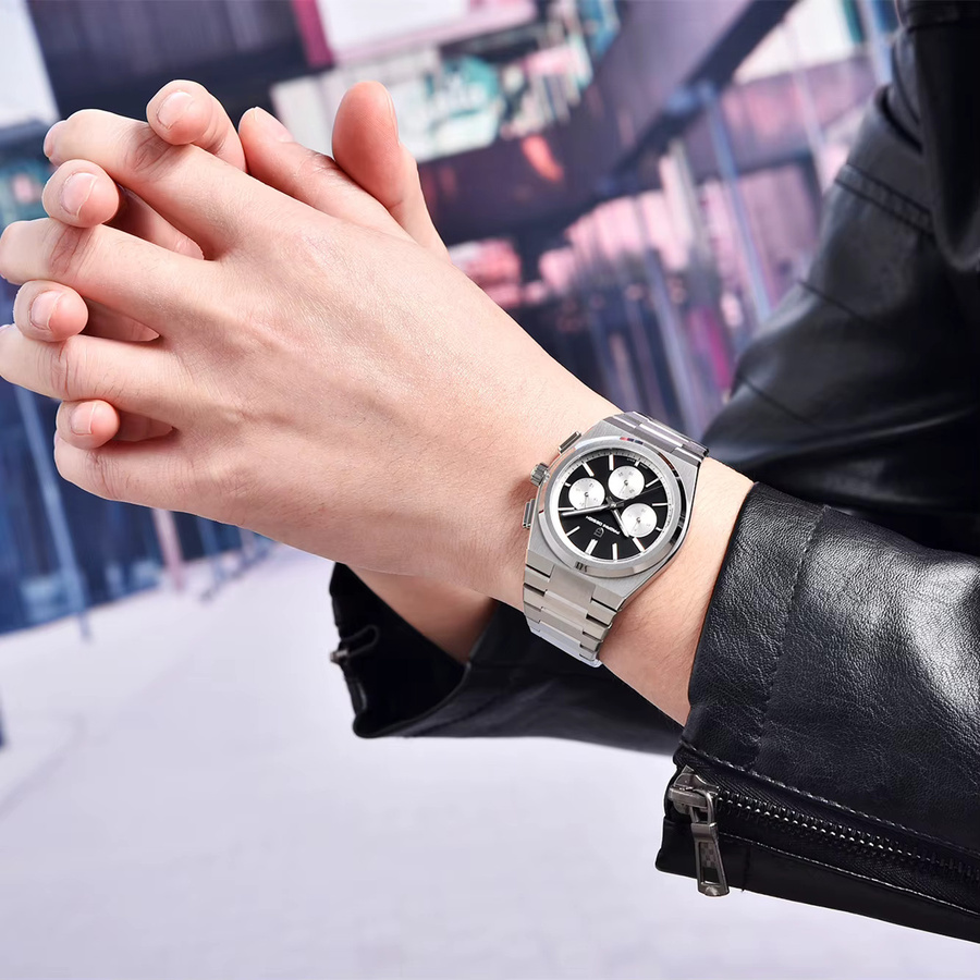 Pagani Design Chronograph, Quarzuhr, Edelstahl, Saphirglas, 40 mm, Herren - Bild 3