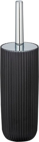 Wenko WC-Garnitur Agropoli aus Kunststoff in Grau, B/T/H: 10 x 36,5 x 10 cm - Bild 1