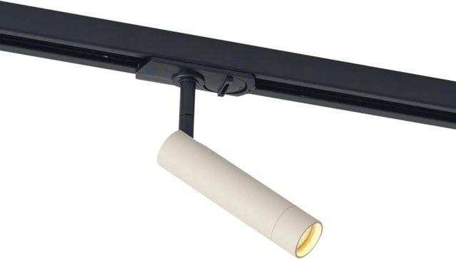 QAZQA Moderner LED Strahler Iconic Ivy für 1-phasiges Schienensystem in Beige und Schwarz - Bild 1