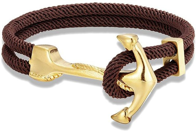 Ankerarmband Herren, Edelstahl, Gold, 21cm - Bild 1