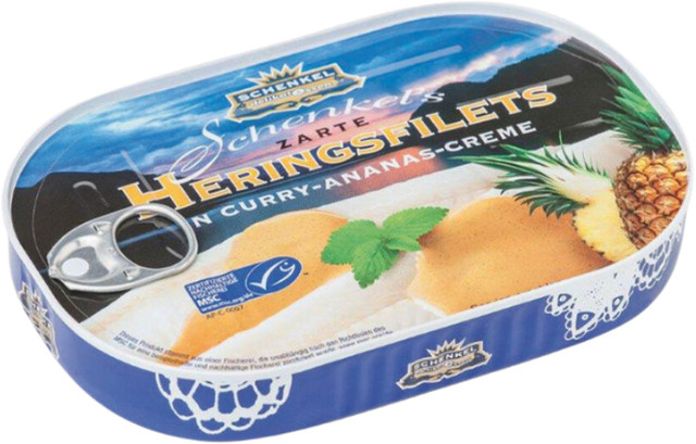 Schenkel Heringsfilets in Curry-Ananas-Creme MSC 200 g - Bild 1