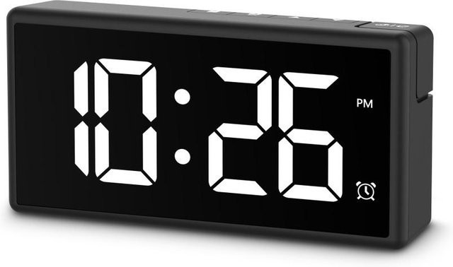 Digitaler Wecker Hama Ibiza mit Multicolor-Display, USB-Ladefunktion und Schlummerfunktion, Schwarz - Bild 1