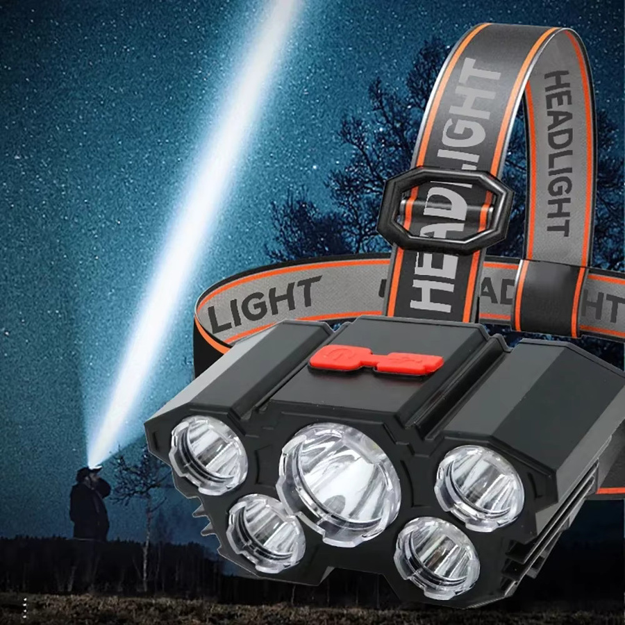 Heinast LED-Stirnlampe in Schwarz, wiederaufladbare Taschenlampe mit integriertem Akku für Sport und Outdoor - Bild 5