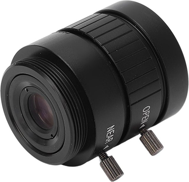 Koogeelife CS-Mount 3MP Objektiv in Schwarz mit 8 mm Brennweite, manueller Blende und festem Fokus für deine DIY-Überwachungskamera - Bild 1