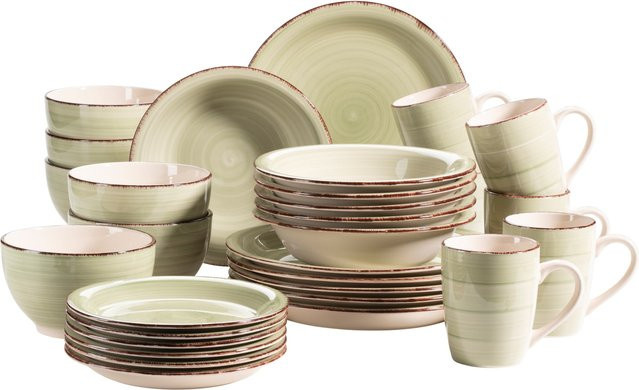 Mäser Geschirr-Set Lumaca aus Steingut in Beige - Bild 1