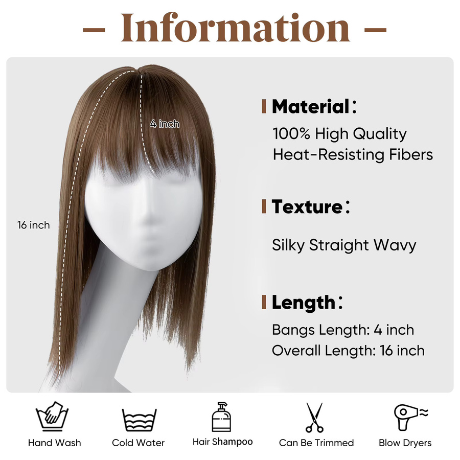 SARLA Haar Toupet Synthetik, Clip-in Pony Verlängerung, Damen - Bild 4