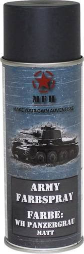 MFH Military & Adventure Farbspray Panzergrau matt RAL 7016, 400ml, B: 6,5 cm, H: 20 cm - Bild 1