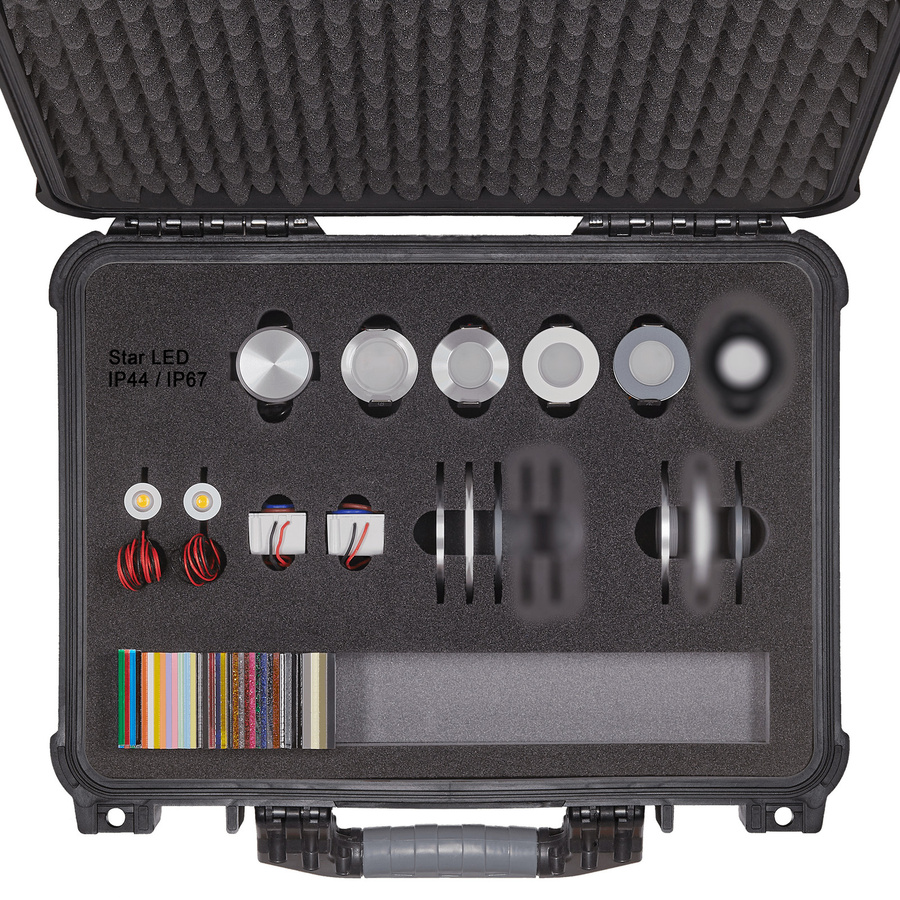 StarLED Mini-Spot Musterkoffer in Silber aus Metall - Bild 1