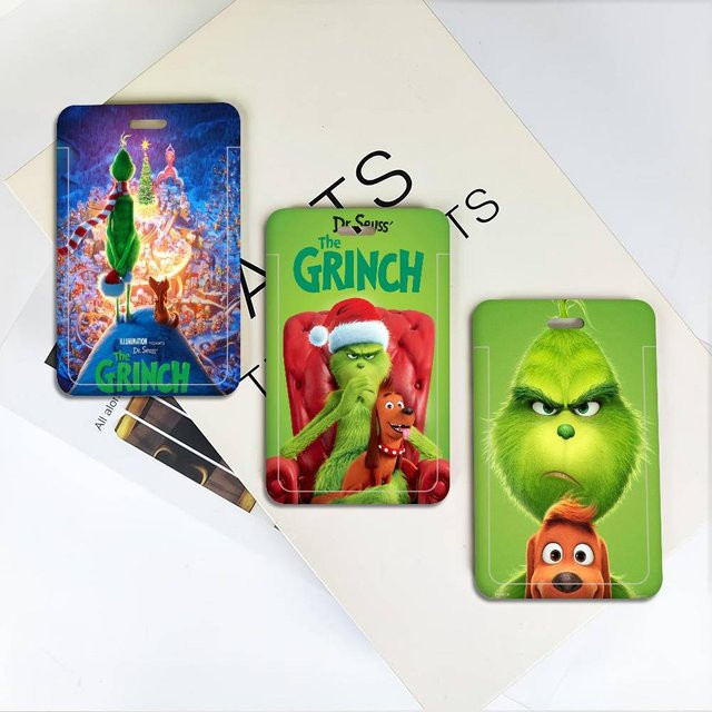 Cartoon The G-GrinchS Ausweishalter-Lanyard mit Passhalter und Schutzhülle, Multicolor - Bild 1