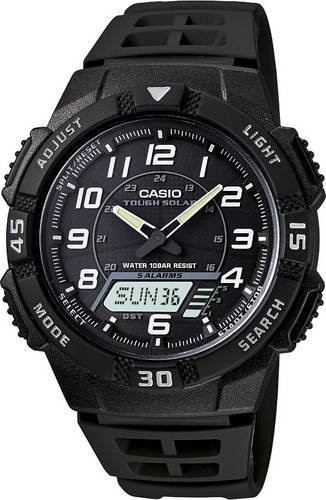 Casio Armbanduhr, Solar, Kunststoff, Schwarz, 42 mm, Herren - Bild 1