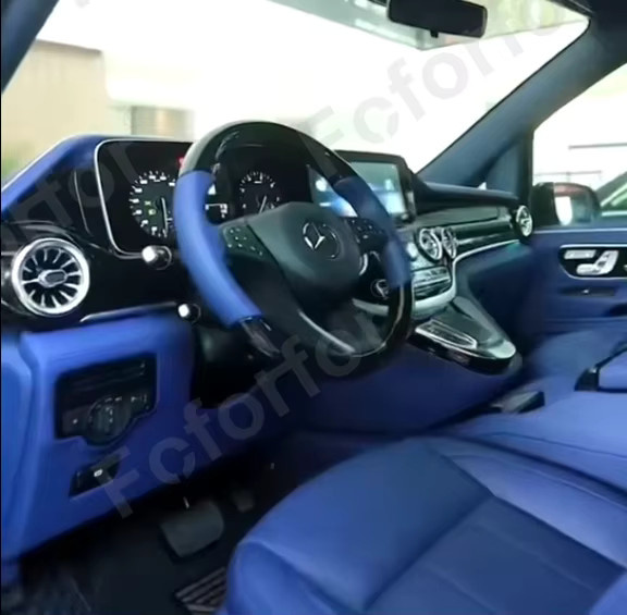 Foforfor Doppelbildschirm Android Multimedia-Player mit GPS-Navigation für Mercedes Benz V-Klasse Vito Viano Valente Metris W447 in Schwarz - Bild 4