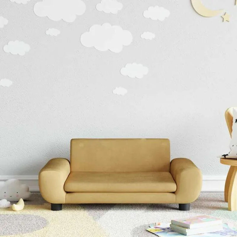 Modernes Kindersofa von VIDAXL aus Samt in Braun, B/T/H: 70 x 45 x 33 cm - Bild 1