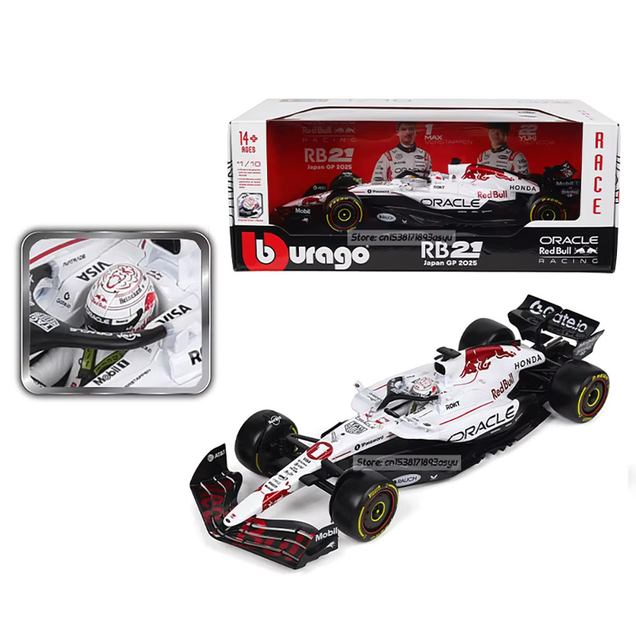 Bburago Red Bull Racing RB21 Grand Prix, Automodell, 1:18, Weiß, ab 14 Jahren - Bild 6