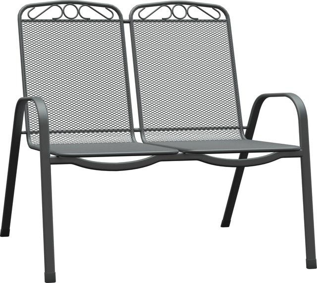 VLC Gartenbank Sacramento 2-Sitzer aus Stahlgeflecht in Anthrazit, B/T/H: 98 x 101 x 70 cm - Bild 1