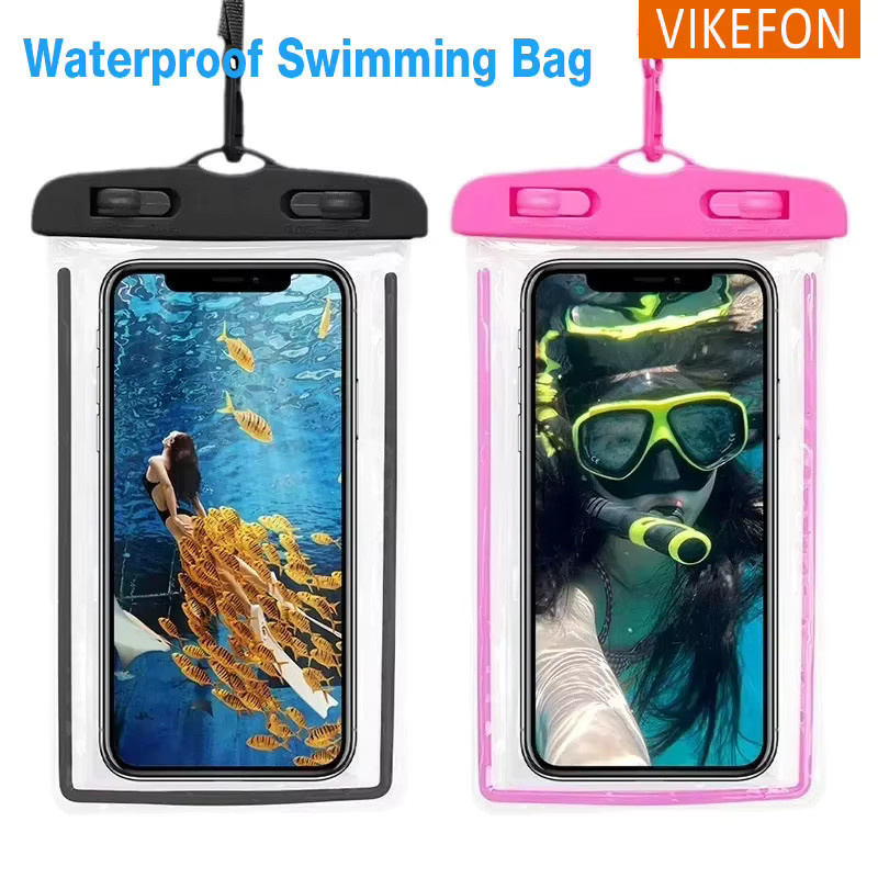 Universelle wasserdichte Handyhülle in Blau und Transparent für iPhone und Galaxy Modelle - Bild 5