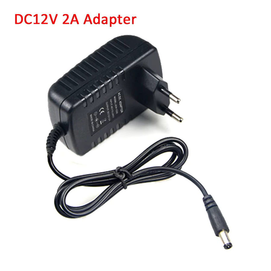 Guillermo Netzteil AC 100-240V zu DC Adapter-Stecker mit EU-Stecker Typ 12V 1A, Schwarz - Bild 2