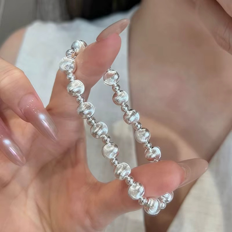 Perlenarmband Edelstahl, Silber, Unisex - Bild 1
