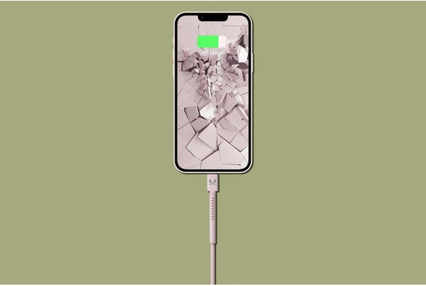 Fresh N Rebel USB-C auf Lightning-Kabel in Smokey Pink, 2,0 m