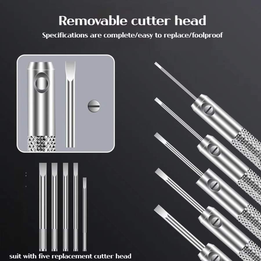 Präzisions-Schraubendreher Set für Uhrenreparaturen in Silber, Mini-Schlitzschraubendreher für Präzisionsinstrumente, 0,8–1,6 mm - Bild 2