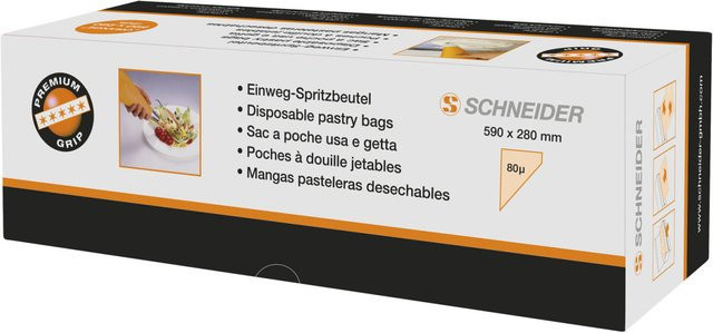 Schneider Einweg-Spritzbeutel aus Kunststoff, orange, 100 Stück, Länge: 59 cm, Breite: 28 cm - Bild 1