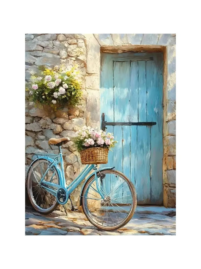 NUOYING 5D DIY Diamant-Stickerei Fahrradmuster Mosaik-Landschaft in Multicolour für Erwachsene und Anfänger - Bild 2