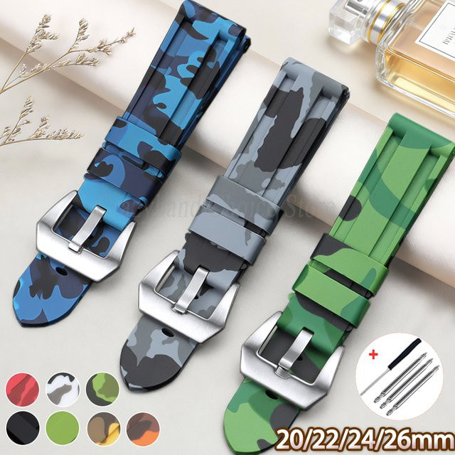 crazyband Uhrenarmband Camouflage, Gummi, Unisex, Bunt - Bild 1