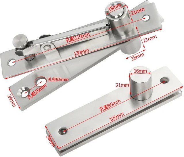 Heavy Duty Unsichtbare Türscharniere aus Edelstahl in Silber für Holz und Möbel - Bild 1
