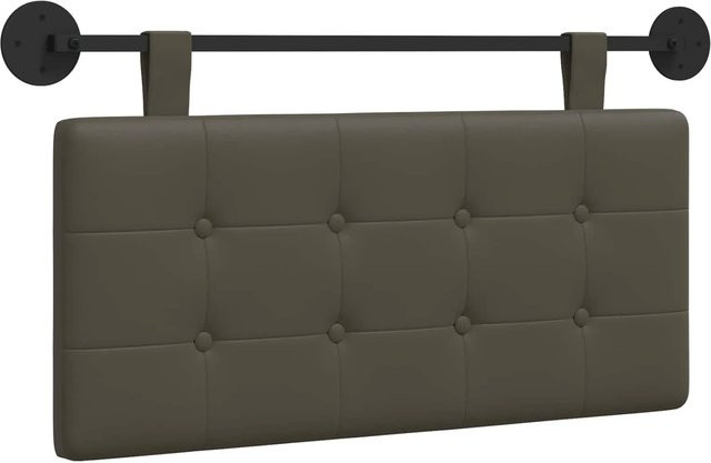 vidaXL Wandmontiertes Polsterpaneel aus Kunstleder in Grau, B: 90 cm, H: 55 cm, T: 5 cm - Bild 1