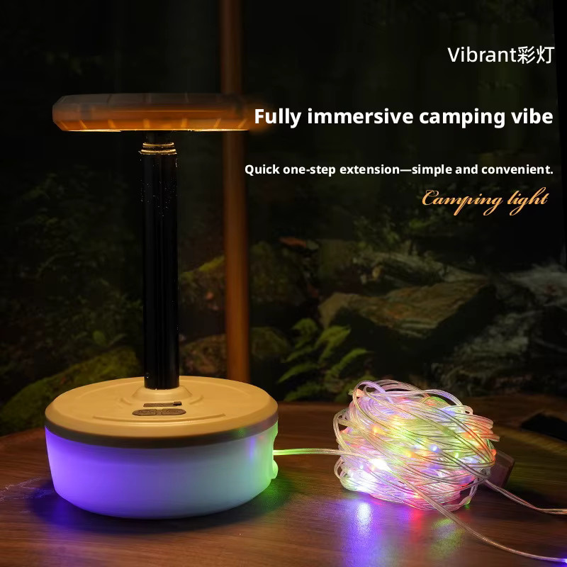 ESMARTER Multifunktionale Magnetische Campinglampe, Tragbare Ausziehbare Lichtquelle in Weiß, Wiederaufladbar - Bild 1
