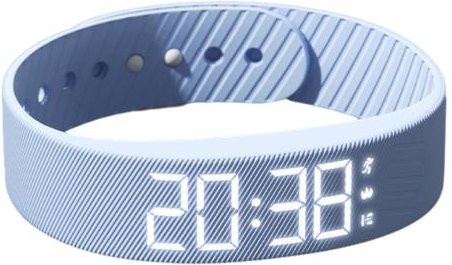 Digitale Armbanduhr von Jingli in Hellblau mit Vibrationsalarm, Schrittzähler und Timer für Schüler und Tiefschläfer - Bild 1