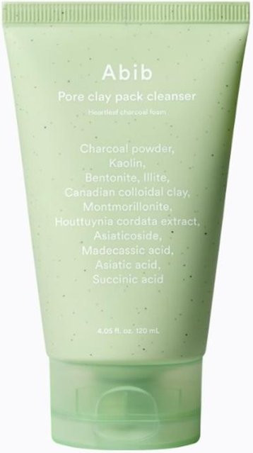 Abib Pore Clay Pack Cleanser Schaum, Holzkohle, 120 ml - Bild 1