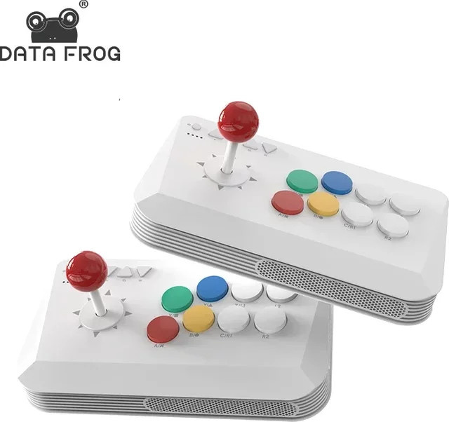 DATA FROG Arcade Fight Stick Wireless Game Controller 2.4G Joystick in Weiß für Nintendo Switch, PC, Android, iOS und TV Box - Bild 1